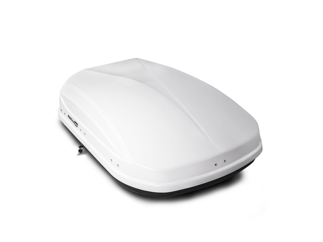 Автобокс MaxBox PRO 430 (малый) белый глянцевый 136*96*42 см двустороннее открывание (багажный бокс на крышу) — изображение 5